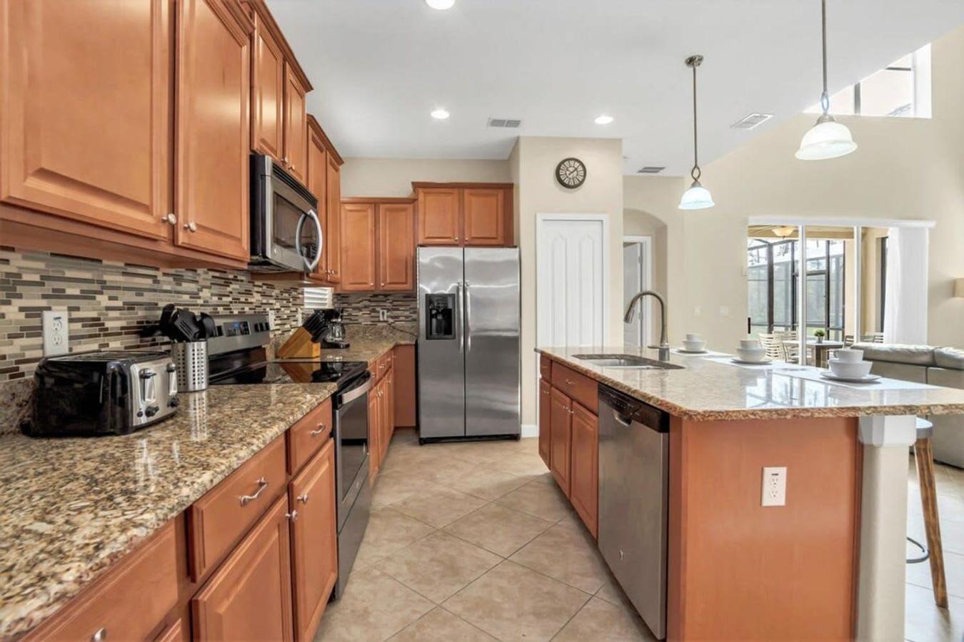 Near Disney - 5Br Home- Games Pool Hot Tub & Bbq 基西米 外观 照片